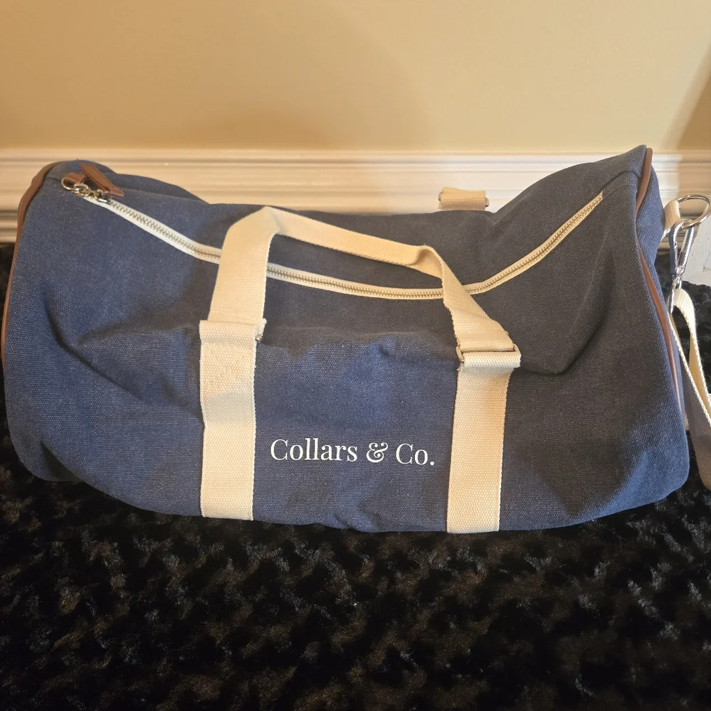 Collars & Co. Denim Gym Bag/Travel Carry-on Bag